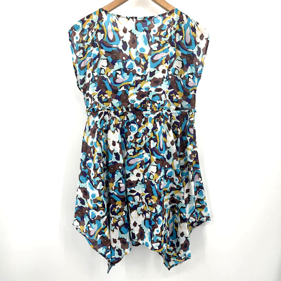 Diane von Furstenberg Marina Dress Size Small Swim Cover Up Tunic Blue White - Picture 12 of 16